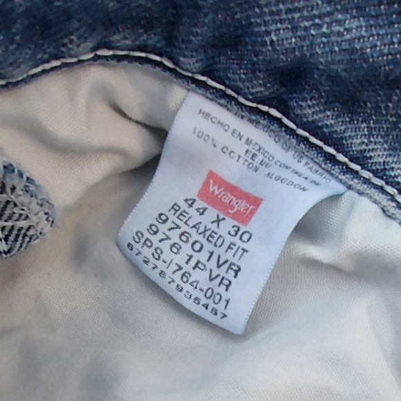 Wrangler Five Star Relaxed Fit Blue Denim Cotton Jeans - Picture 9 of 10